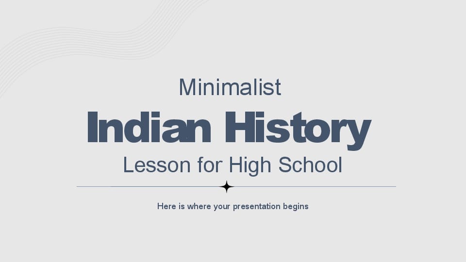 A Simplified Approach to Teaching Indian History for High School Template For Google Slides And Powerpoint -page 0