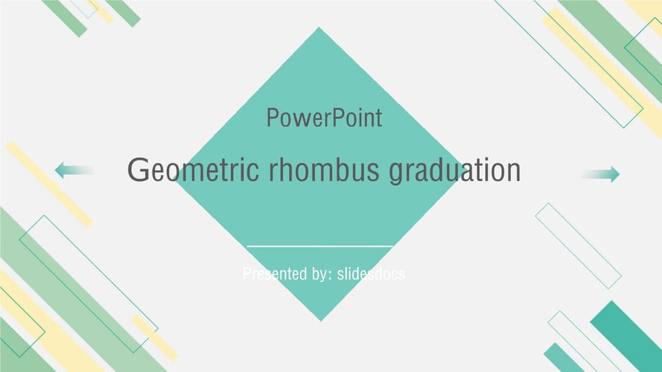 A Versatile and Minimalist Thesis Paper on Diamond Defense Graduation Template For Google Slides And Powerpoint -page 0