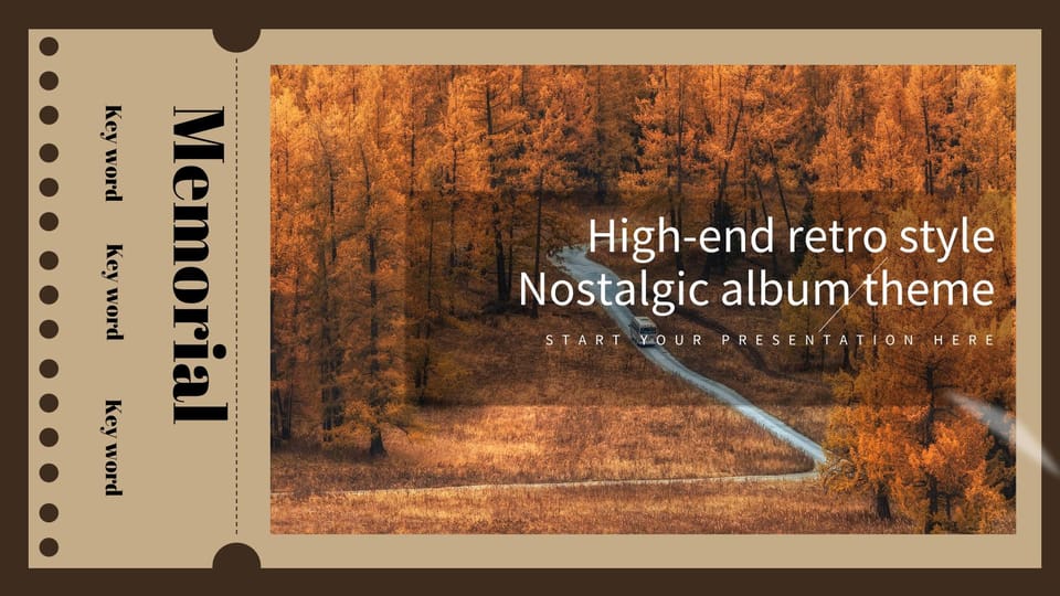 advanced photo album nostalgic retro style Template For Google Slides And Powerpoint -page 0