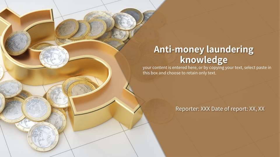 anti-money laundering knowledge training Template For Google Slides And Powerpoint -page 0