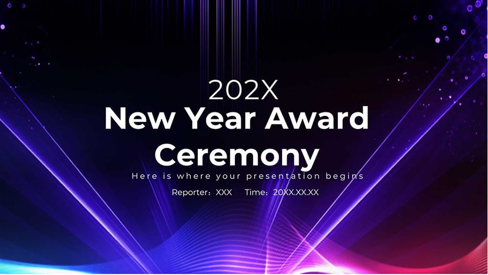 atmospheric new year awards ceremony Template For Google Slides And Powerpoint -page 0