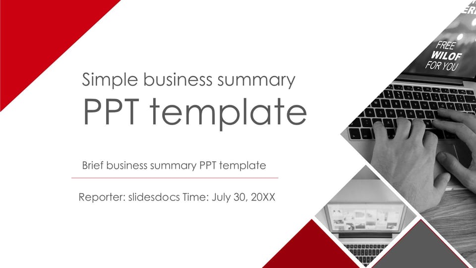 atmospheric simple business summary Template For Google Slides And Powerpoint -page 0