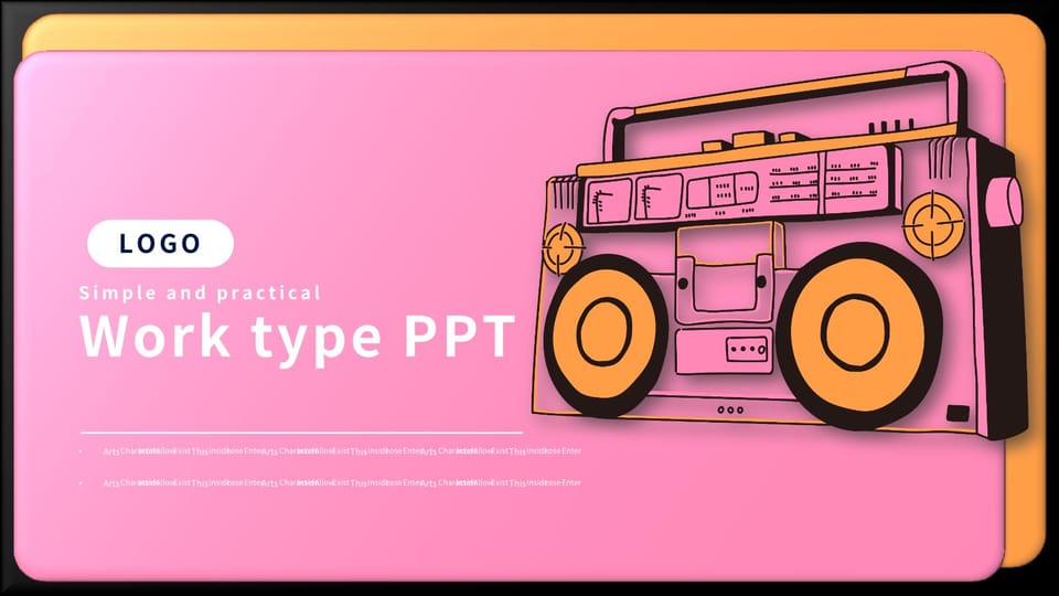 audio details page vintage tape recorder theme Template For Google Slides And Powerpoint -page 0