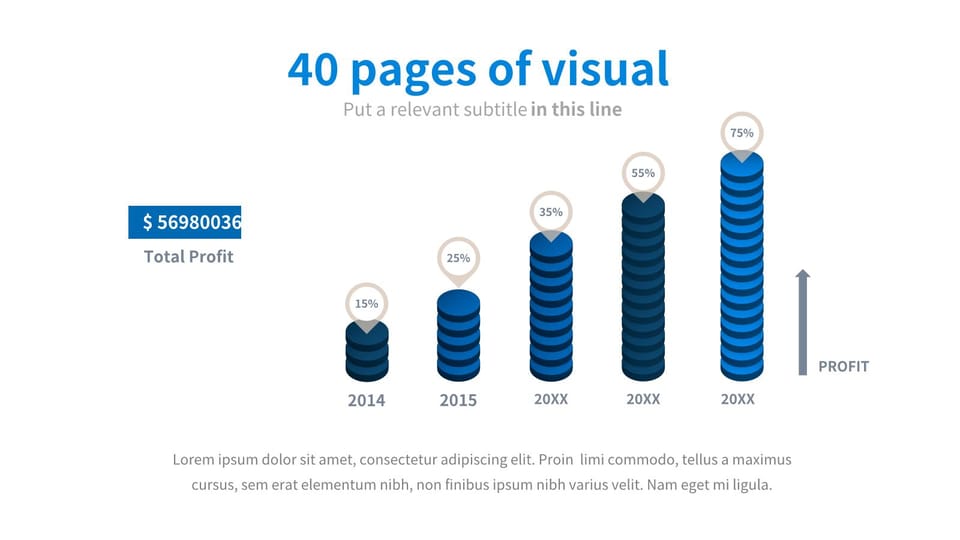 bar chart showing the growth of the number of candles powerpoint background -page 0