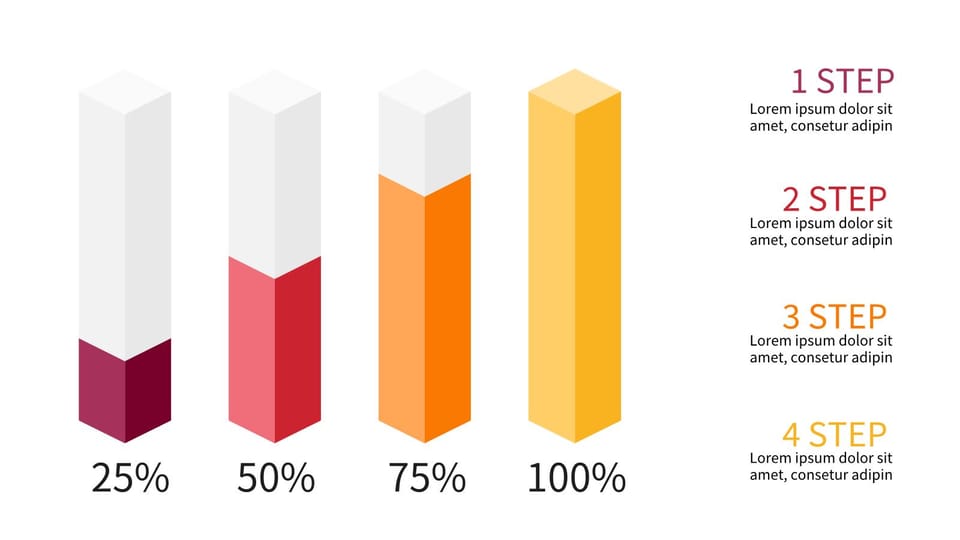 bar chart with different colors and shapes powerpoint background -page 0
