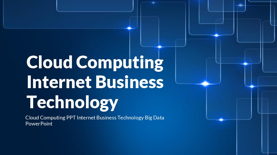 Big Data Cloud Computing and the Internet A Look at Business Technology Template For Google Slides And Powerpoint -page 0