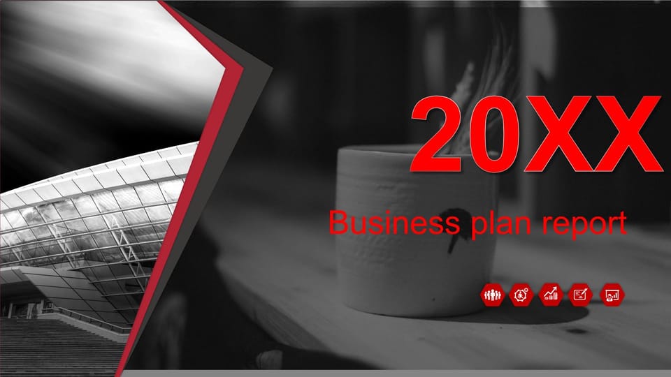 black and red business plan Template For Google Slides And Powerpoint -page 0