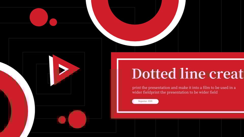 Black and red creative work summary Template For Google Slides And Powerpoint -page 0