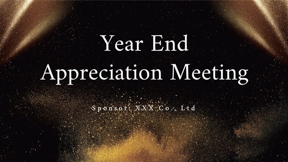 Black Atmosphere Year-end Appreciation Party Template For Google Slides And Powerpoint -page 0