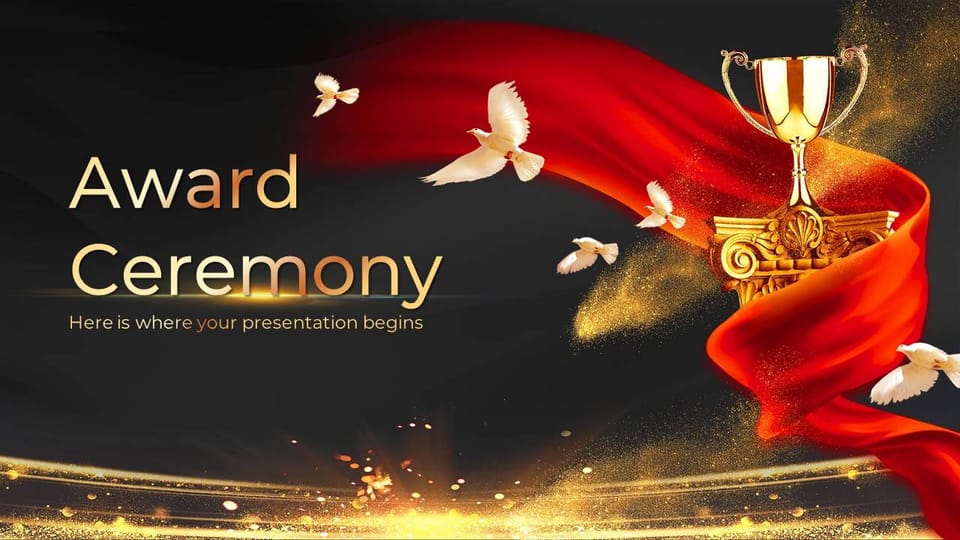 black vibes year-end awards ceremony Template For Google Slides And Powerpoint -page 0