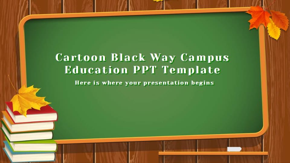 black way campus education Education and training primary school Template For Google Slides And Powerpoint -page 0