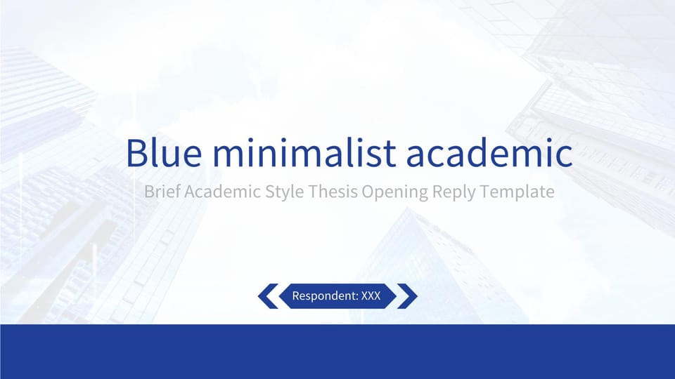 blue and white simple academic thesis opening and defense Template For Google Slides And Powerpoint -page 0