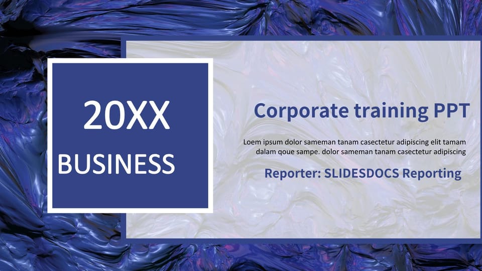 blue business corporate training Template For Google Slides And Powerpoint -page 0
