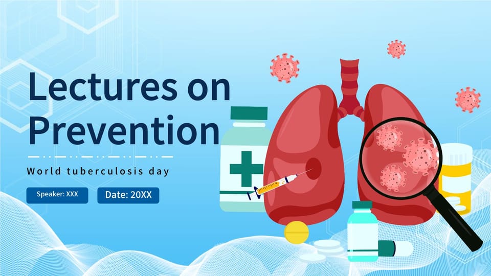 blue cartoon prevention tuberculosis science medical Template For Google Slides And Powerpoint -page 0