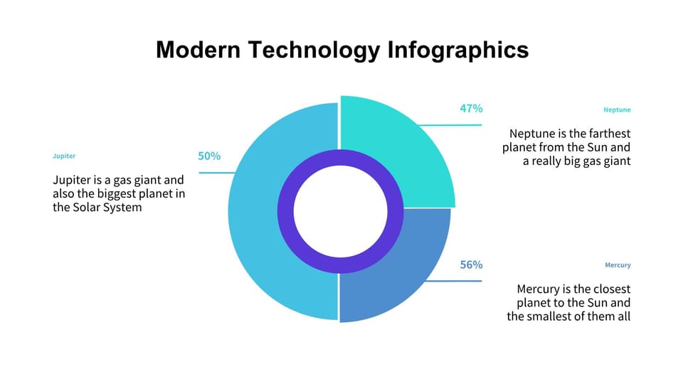 blue circle and blue circle with blue center powerpoint background
