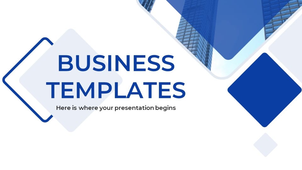 blue corporate business work summary presentation Template For Google Slides And Powerpoint -page 0