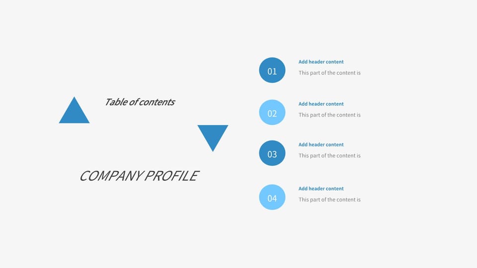 blue dots and blue triangle powerpoint background