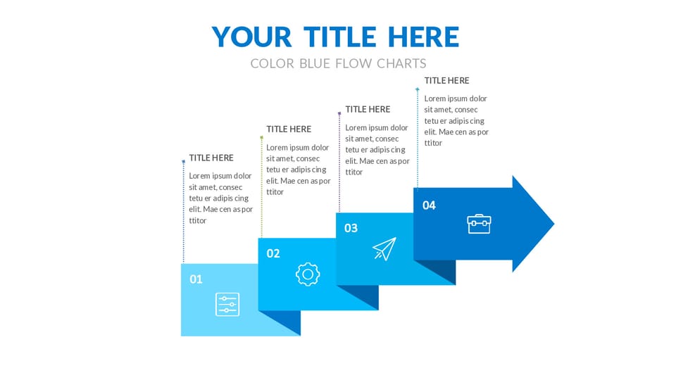 blue flowchart with arrows pointing to different areas powerpoint background -page 0