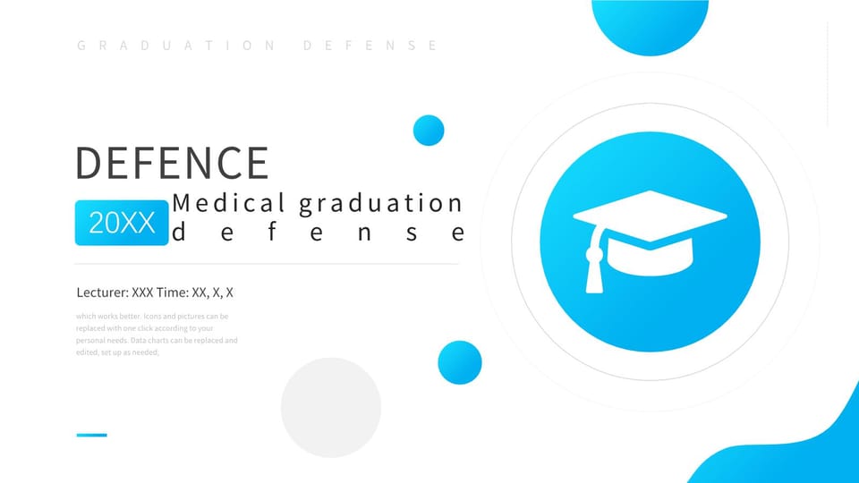 Blue minimalist medical professional defense Template For Google Slides And Powerpoint -page 0
