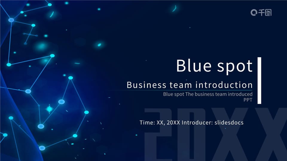 blue spot team introduction Template For Google Slides And Powerpoint -page 0
