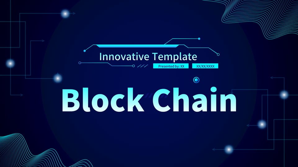 blue technology atmosphere blockchain Template For Google Slides And Powerpoint -page 0