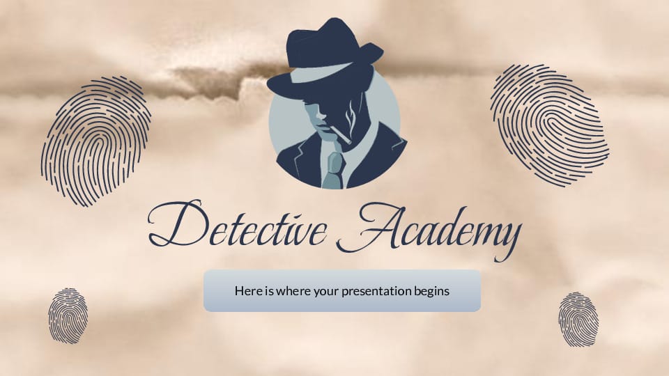 Brown Detective Academy Template For Google Slides And Powerpoint -page 0