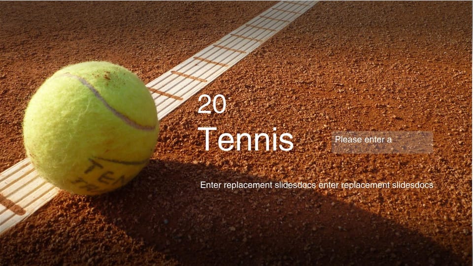 brown european and american business sports tennis work report Template For Google Slides And Powerpoint -page 0