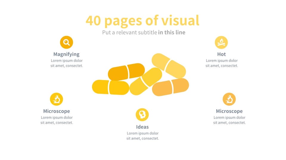 bunch of pills sitting on top of white surface powerpoint background -page 0