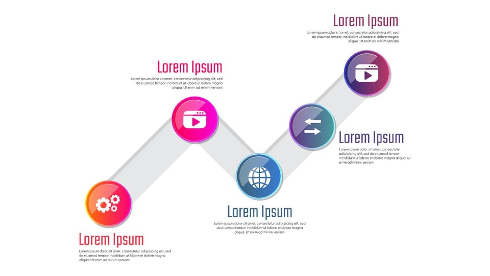 business diagram with four options for company's business plan powerpoint background