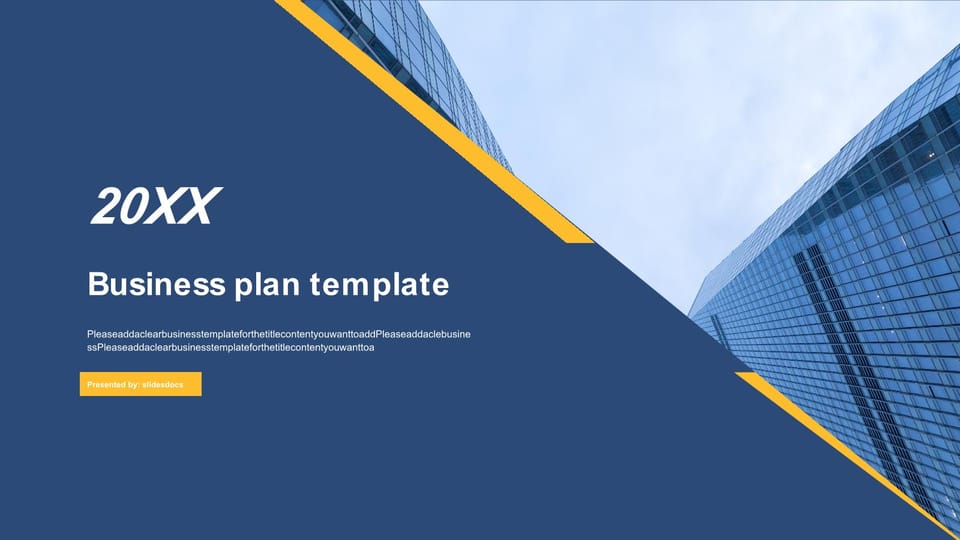 business plan business business plan Template For Google Slides And Powerpoint -page 0