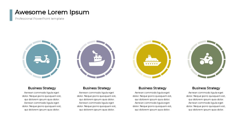 business presentation slide with four options for business plan powerpoint background