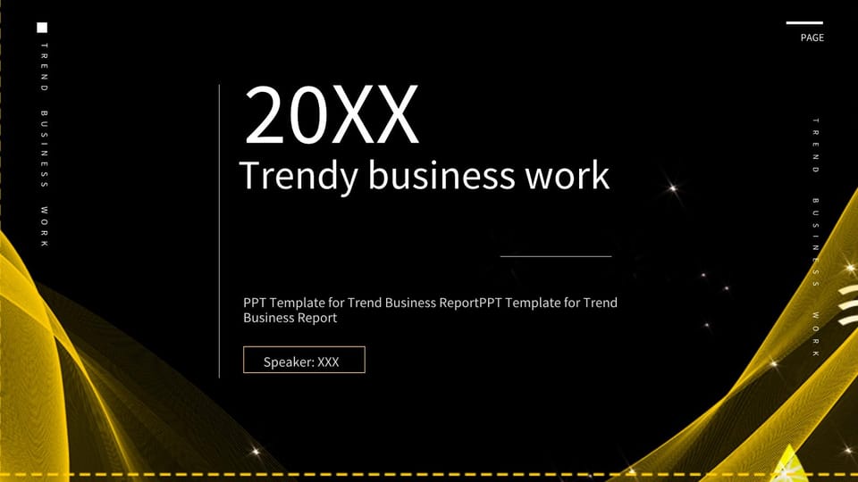 business trend business work report Template For Google Slides And Powerpoint -page 0