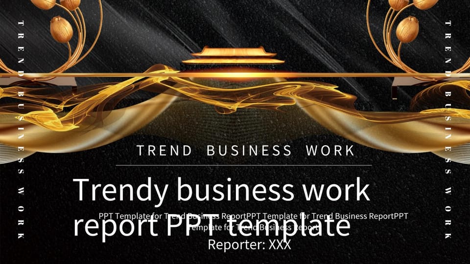 business trend business work report Template For Google Slides And Powerpoint -page 0