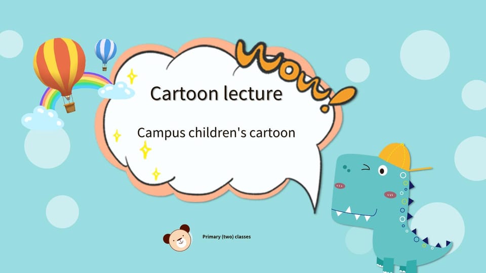 cartoon childrens courseware cartoon courseware teaching courseware cartoon speaking lesson Template For Google Slides And Powerpoint -page 0