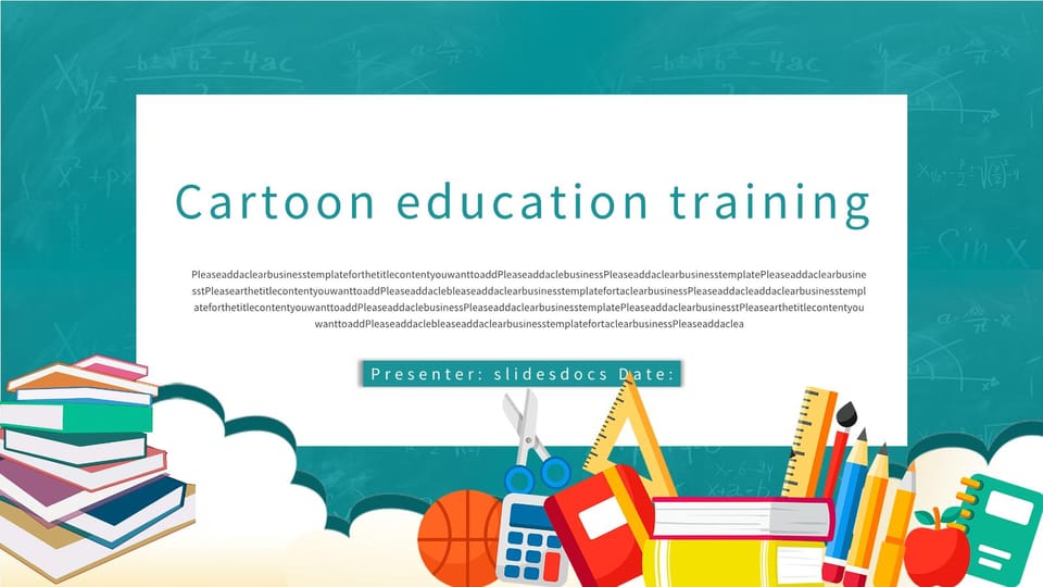 cartoon education training courseware Template For Google Slides And Powerpoint -page 0