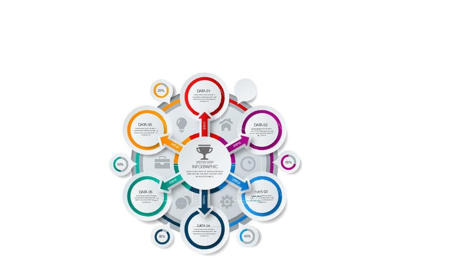 circular diagram with different colored circles powerpoint background -page 0