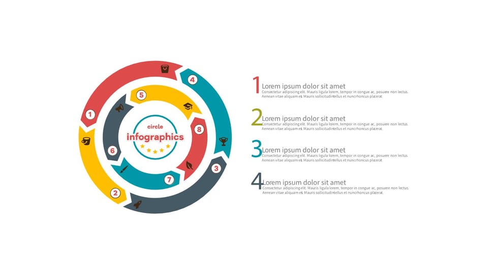 circular diagram with numbers powerpoint background -page 0