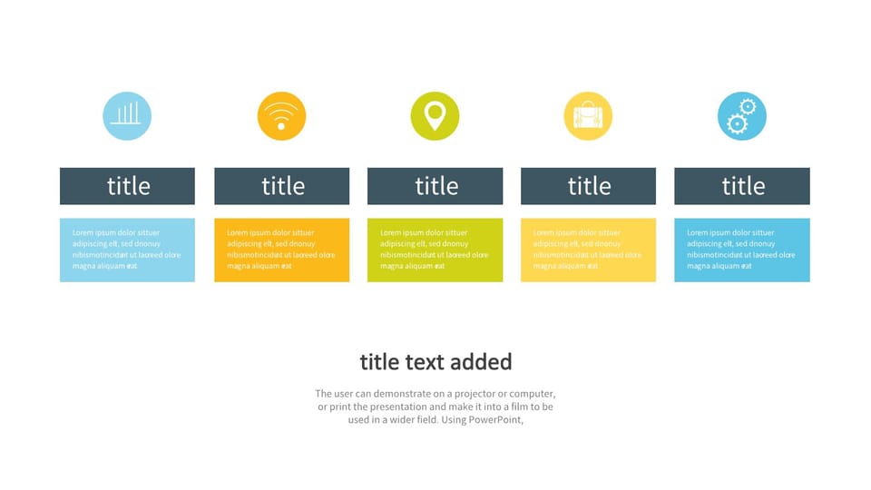 color scheme with different icons powerpoint background -page 0