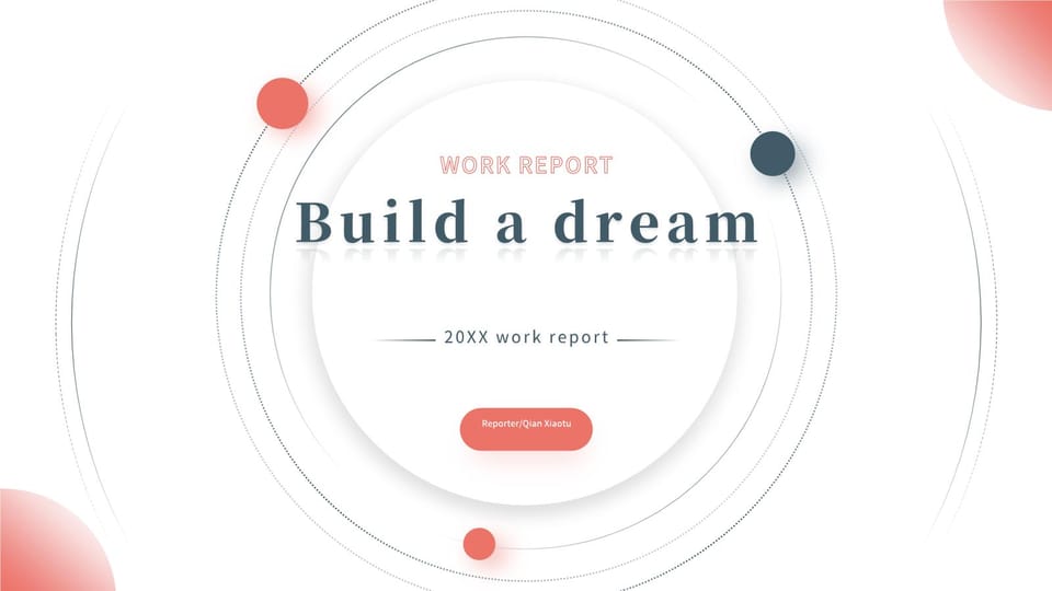 color simple work summary report Template For Google Slides And Powerpoint -page 0