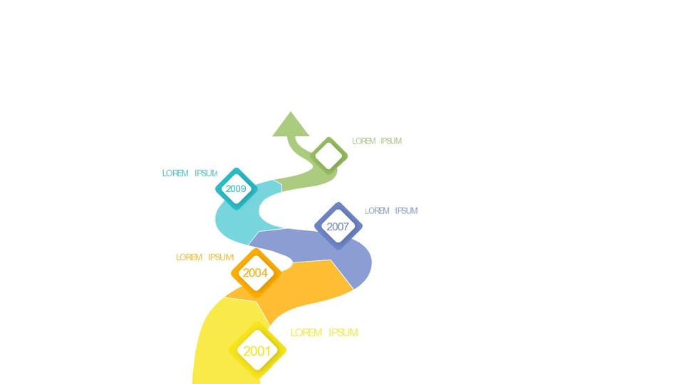 colorful flow chart with arrows going up and down powerpoint background -page 0