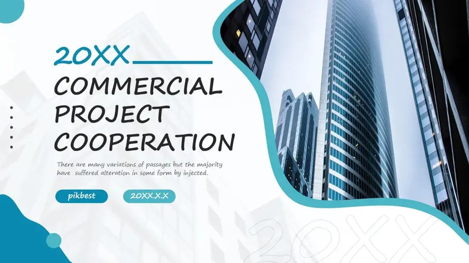 Cooperation on a Business Project for Realistic Architecture with Blue Aesthetic Template For Google Slides And Powerpoint -page 0