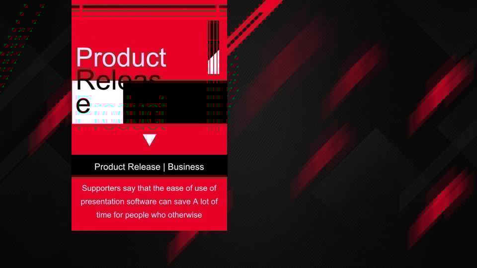 creative black and red product release Template For Google Slides And Powerpoint -page 0