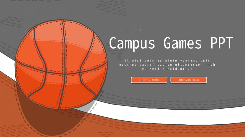 creative campus sports meeting Template For Google Slides And Powerpoint -page 0