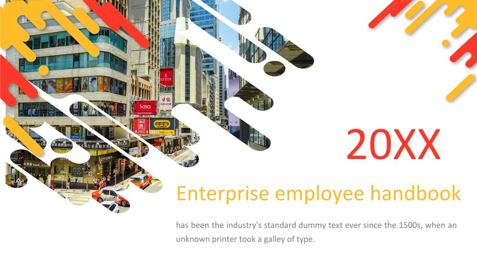 creative enterprise employee handbook training Template For Google Slides And Powerpoint -page 0