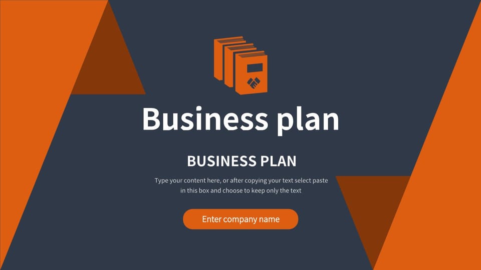 creative geometry business plan book Template For Google Slides And Powerpoint -page 0