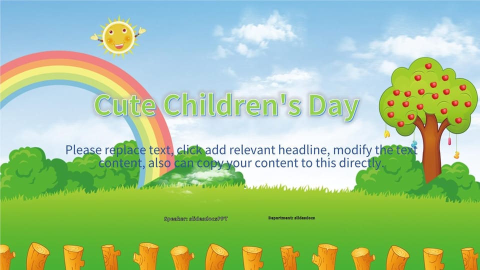 cute childrens day Template For Google Slides And Powerpoint -page 0