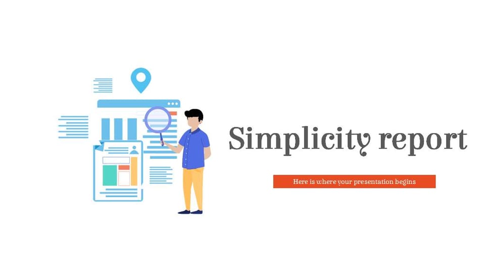 debriefing report simple report Template For Google Slides And Powerpoint -page 0