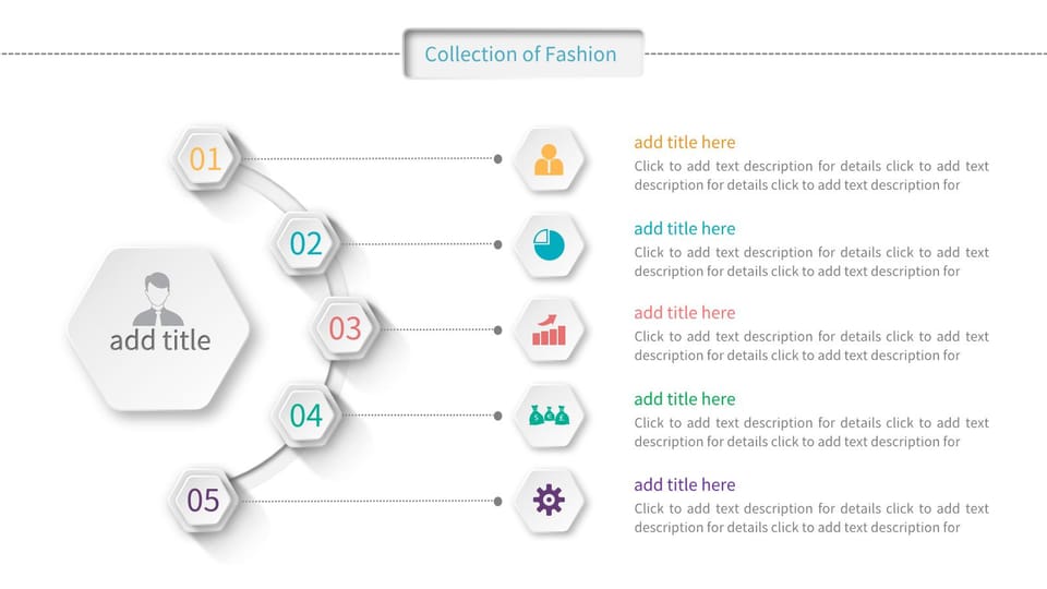 diagram of person's profile surrounded by hexagons powerpoint background -page 0