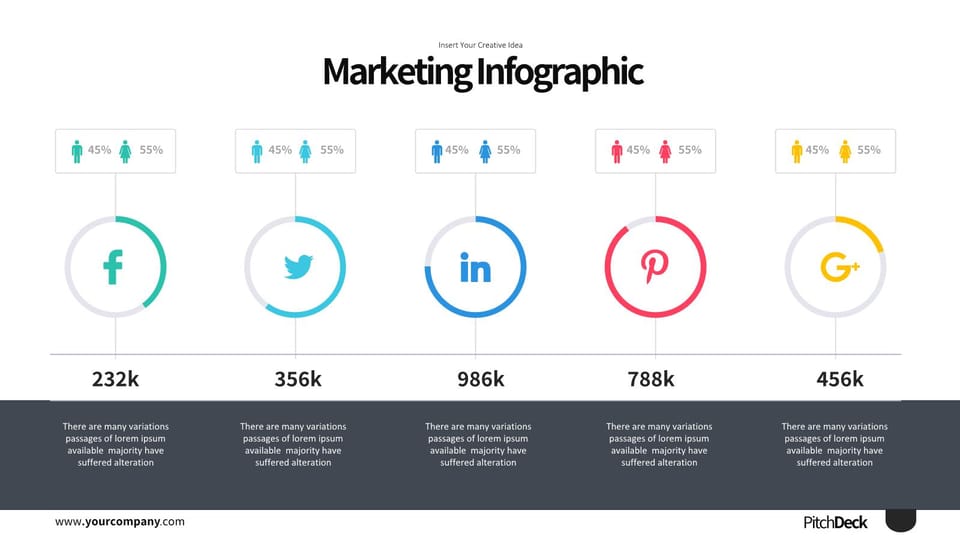 diagram of social media icons powerpoint background