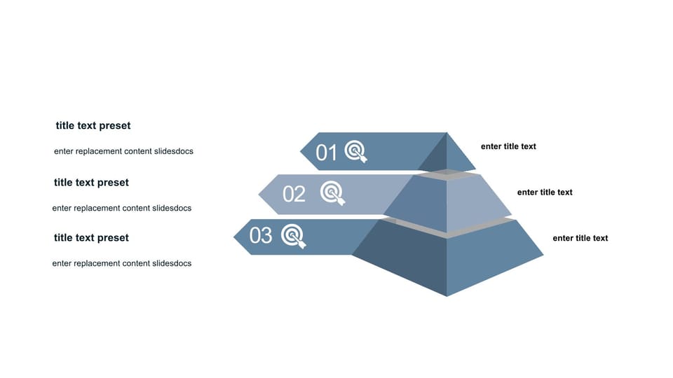diagram of three - tiered pyramid powerpoint background -page 0